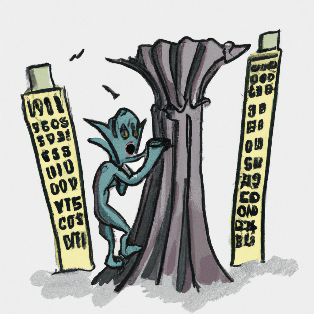 a big monster trying to escape from a highest building