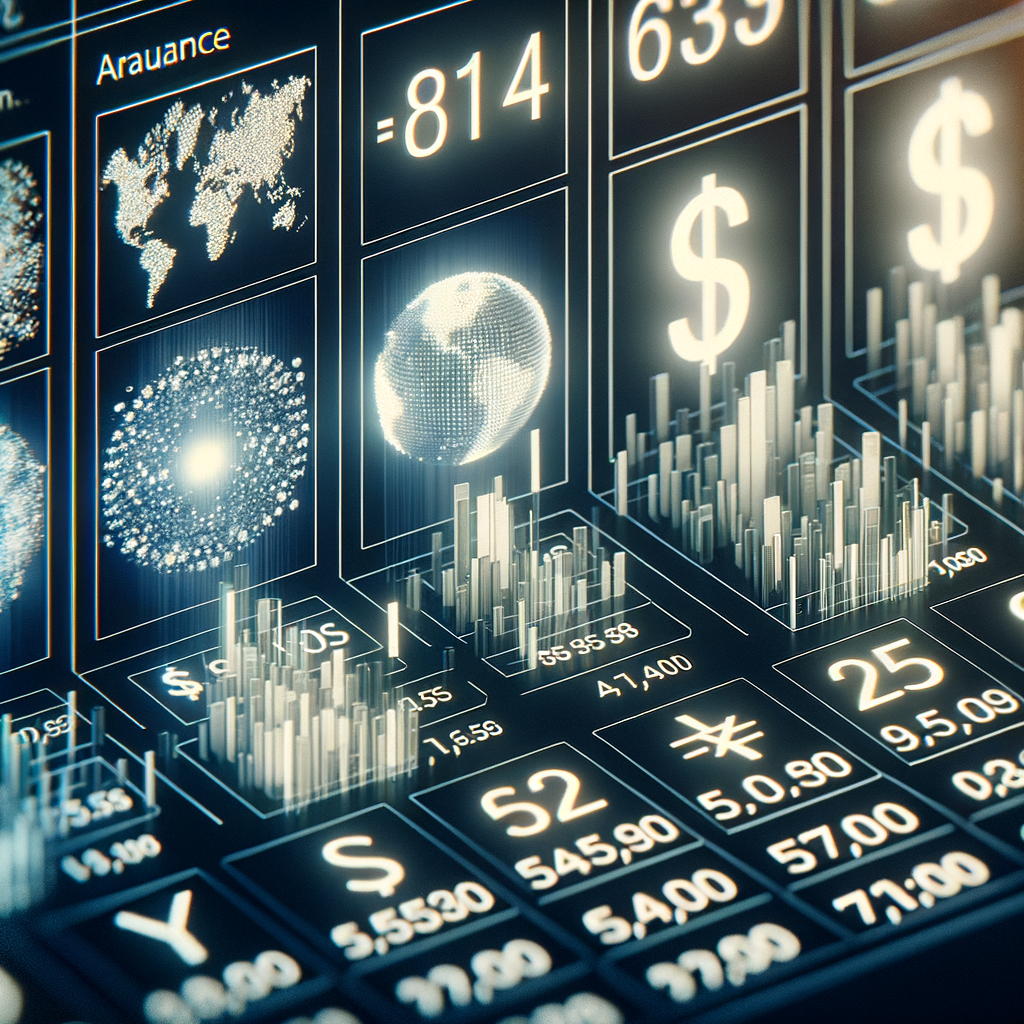 A screen full of numbers representing money in bank accounts.