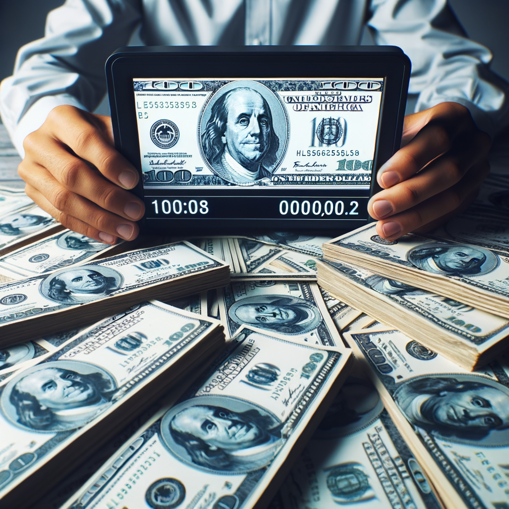 US Dollar bulk counting for video background, only dollar note, no hands nothing else
