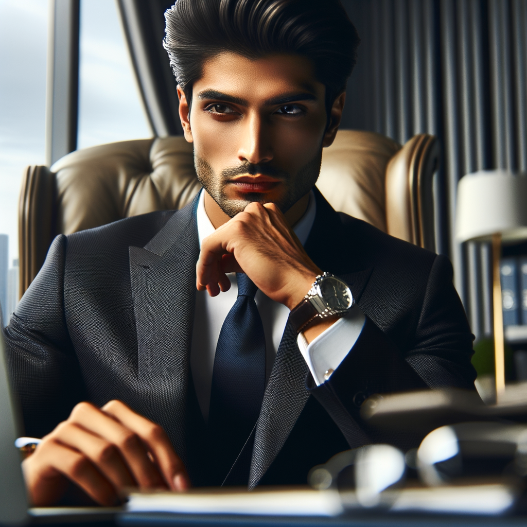 Successful man making a decisive move or ticking off a to-do list zoom out image