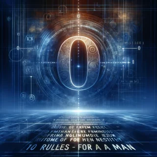 Background image for a video titles '10 Sigma Rules for a Man'.