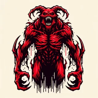 Red monster with killer look