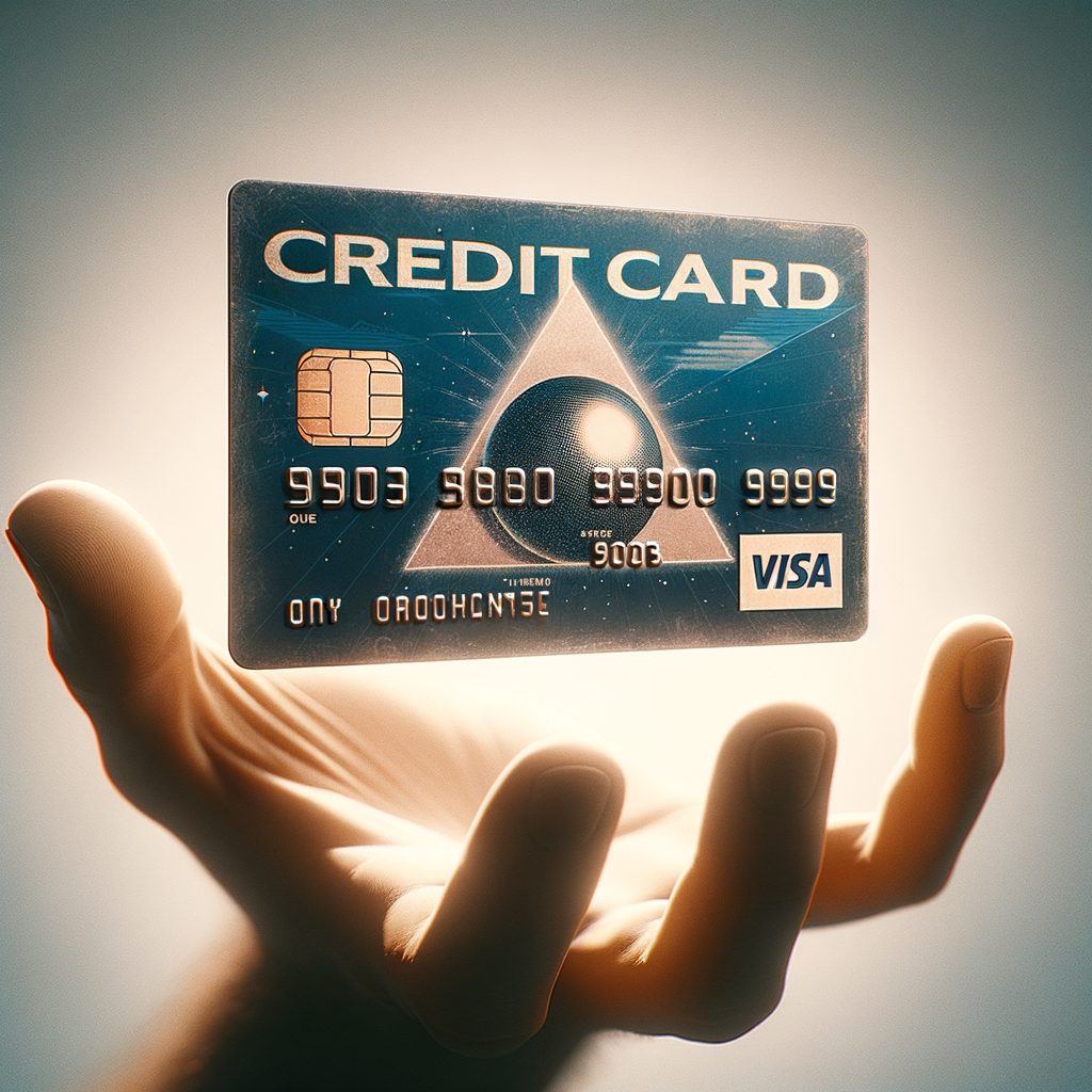 A retro credit card being handed over no humans, only credit card in the image